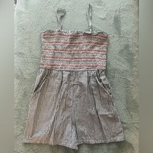 American Eagle Striped Romper